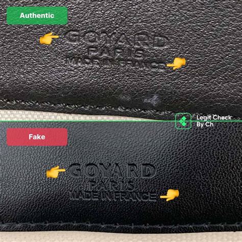 goyard card holder real vs fake|how to authenticate goyard.